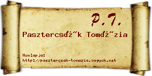 Pasztercsák Tomázia névjegykártya